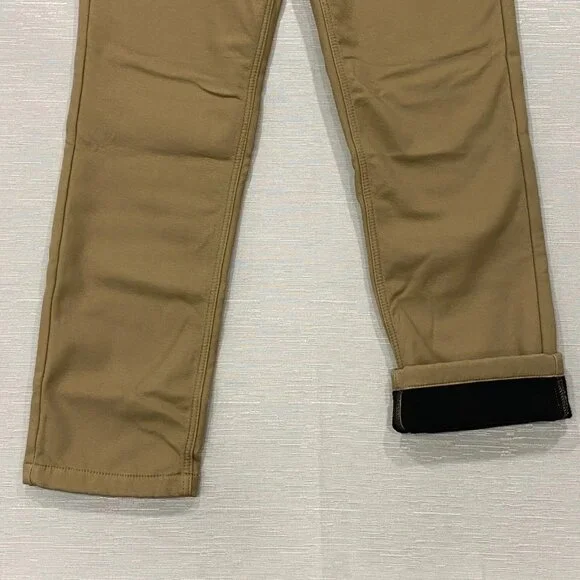 CAT Caterpillar Work Pants Mens 30 x 30 Brown Canvas Fleece Lined Insulated - Picture 7 of 12